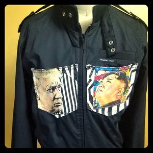 Custom made trump kim Jong-un members only jacket